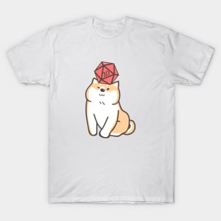 Cute Shiba Inu Dogs with D20 Dice T-Shirt